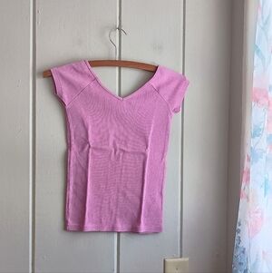 American Eagle Baby Tee Magenta Pink